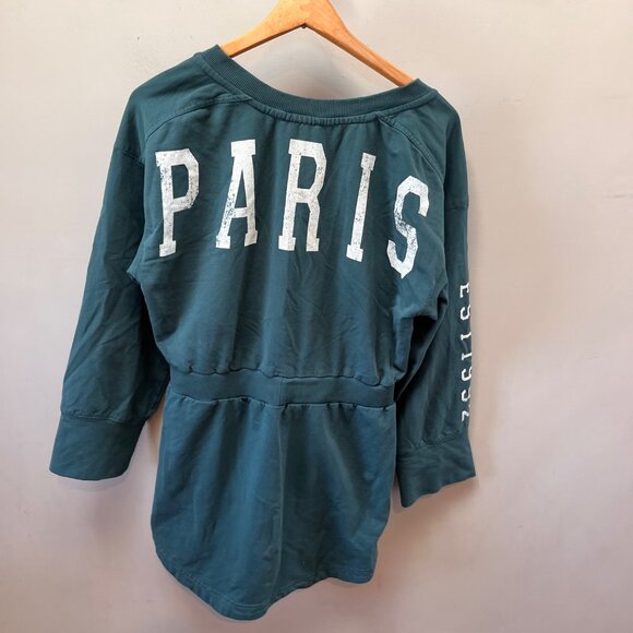 Anthroplogie Daily Practice by Anthropologie Long-Sleeve Paris Graphic Mini Dres - Picture 4 of 5